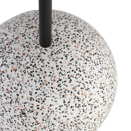 Aldo Side Table - Black with Confetti Terrazzo Base