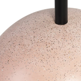 Aldo Side Table - Black with Flamingo Terrazzo Base