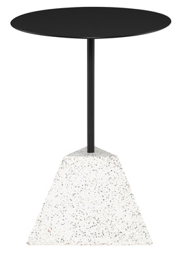 Alma Side Table - Black with Confetti Terrazzo Base