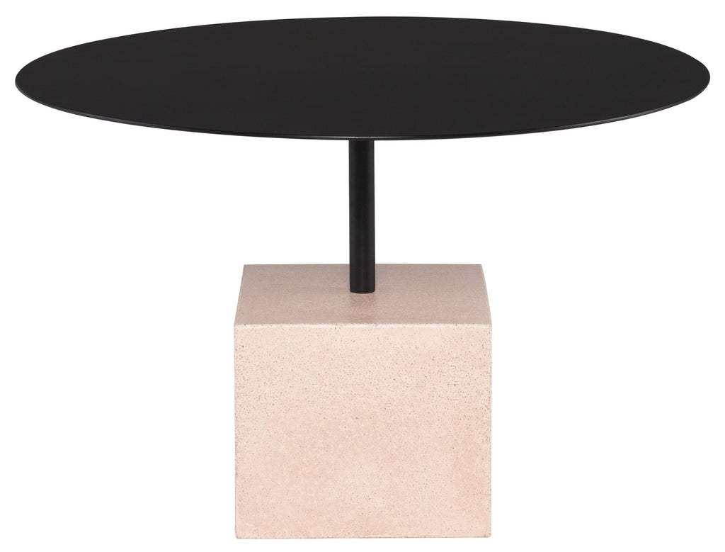 Axel Coffee Table - Black with Flamingo Terrazzo Base