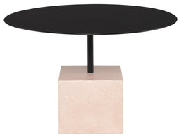 Axel Coffee Table - Black with Flamingo Terrazzo Base