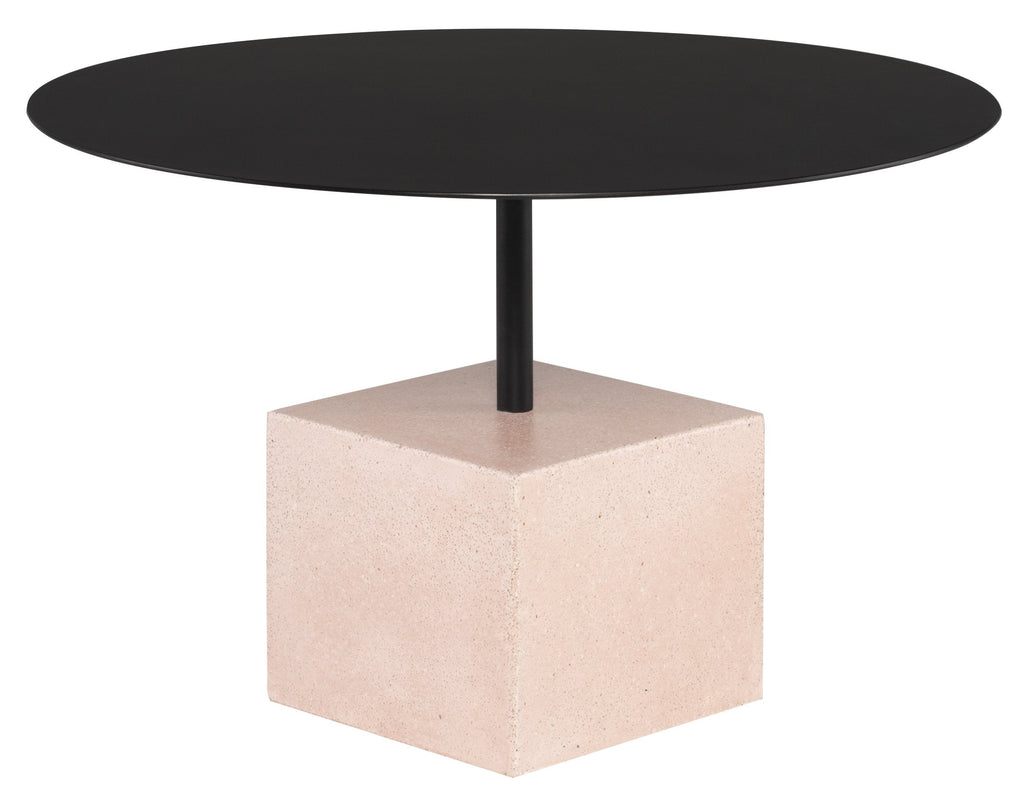 Axel Coffee Table - Black with Flamingo Terrazzo Base