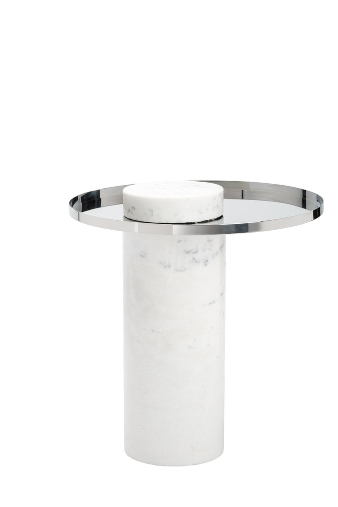 Pillar Side Table - Silver