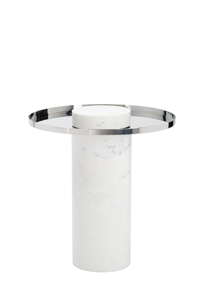Pillar Side Table - Silver