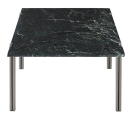 Sussur Coffee Table - Green with Polished Graphite Base