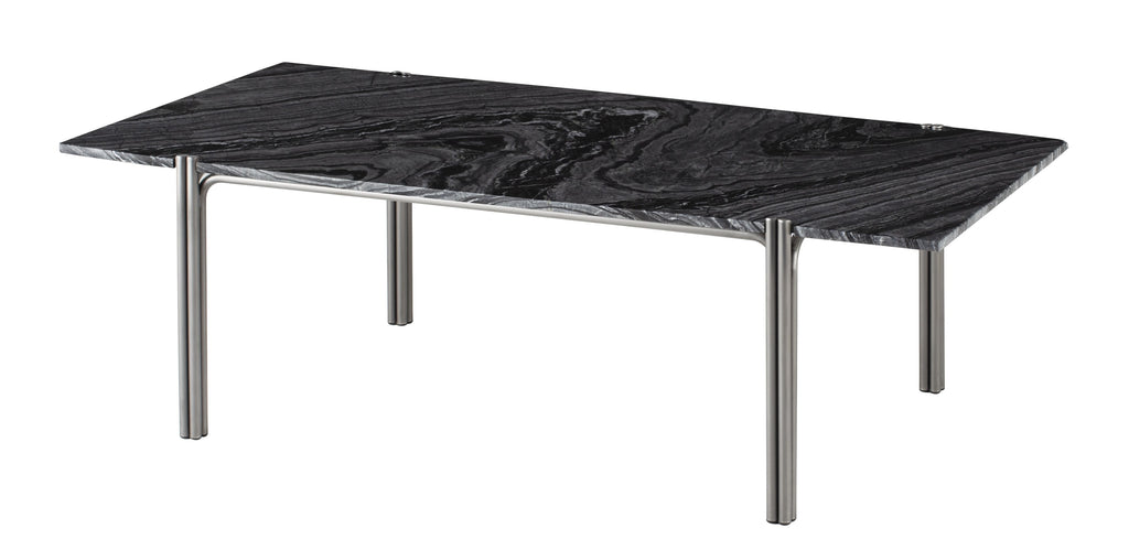 Sussur Coffee Table - Black with Polished Graphite Base