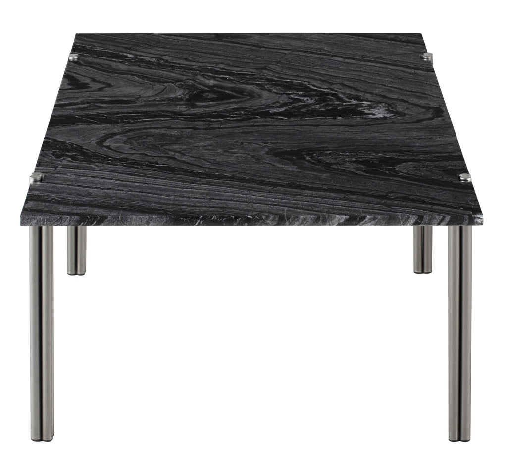 Sussur Coffee Table - Black with Polished Graphite Base