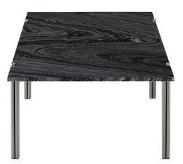 Sussur Coffee Table - Black with Polished Graphite Base