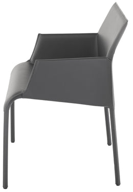 Delphine Dining Chair - Dark Grey, 23.6in