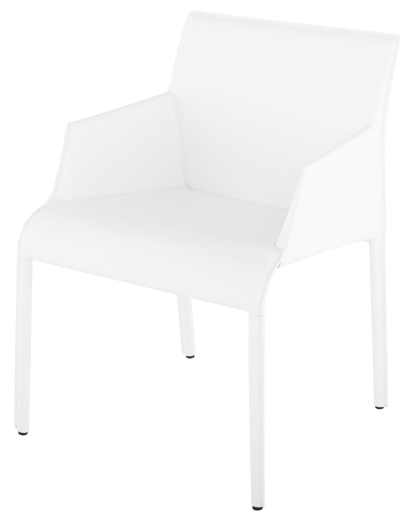 Delphine Dining Chair - White, 23.6in