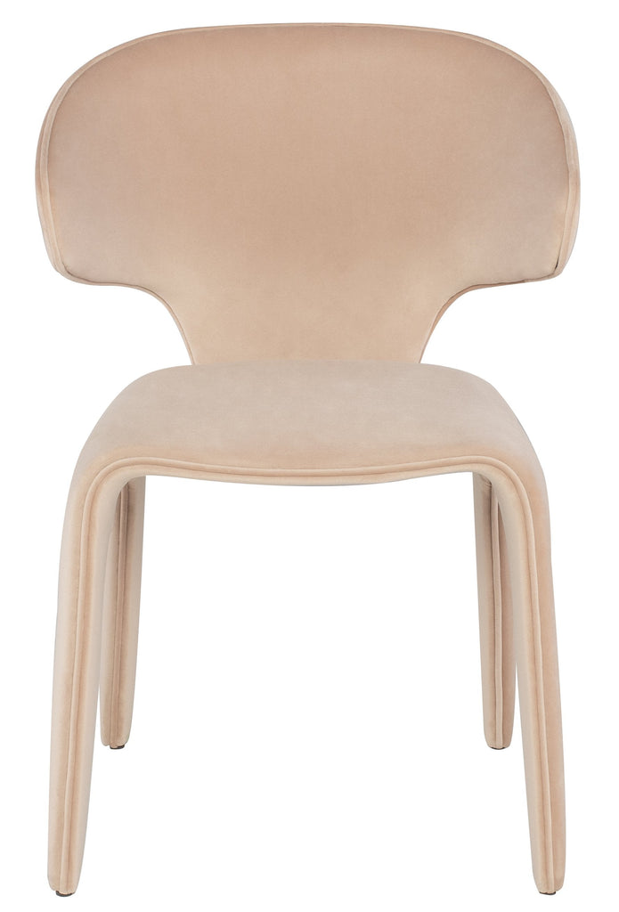 Bandi Dining Chair - Peach Velour