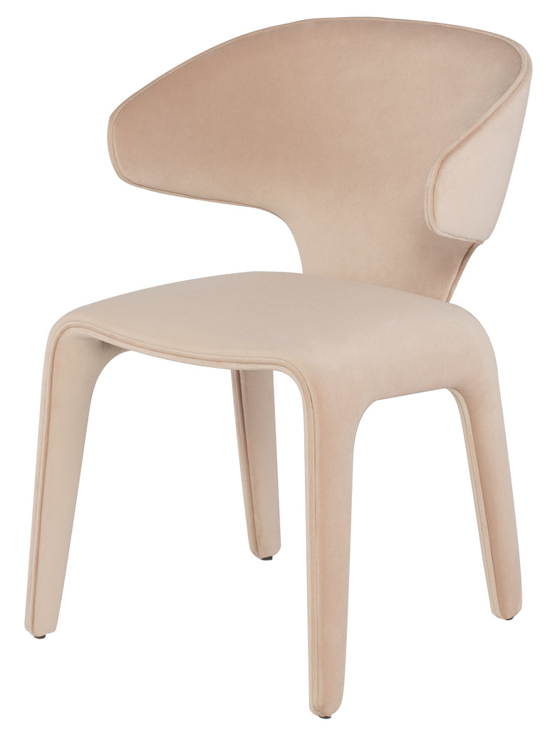 Bandi Dining Chair - Peach Velour