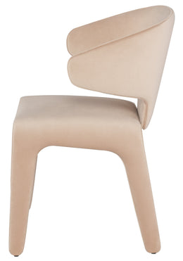 Bandi Dining Chair - Peach Velour