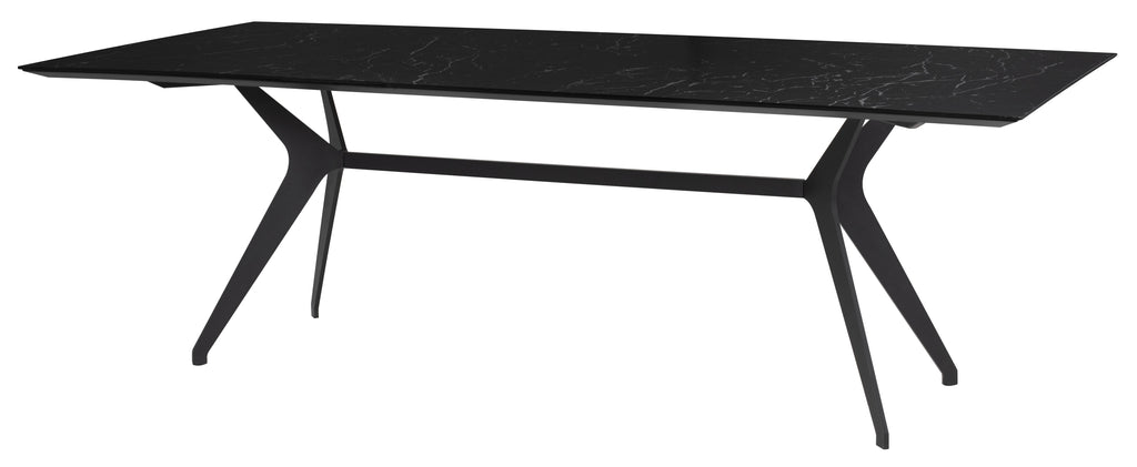 Daniele Dining Table - Black, 93.8in