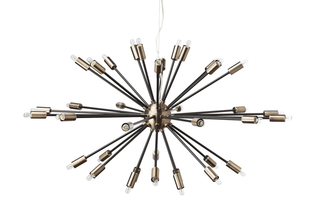 Vladimir Pendant Lighting - Antique Brass and Matte Black