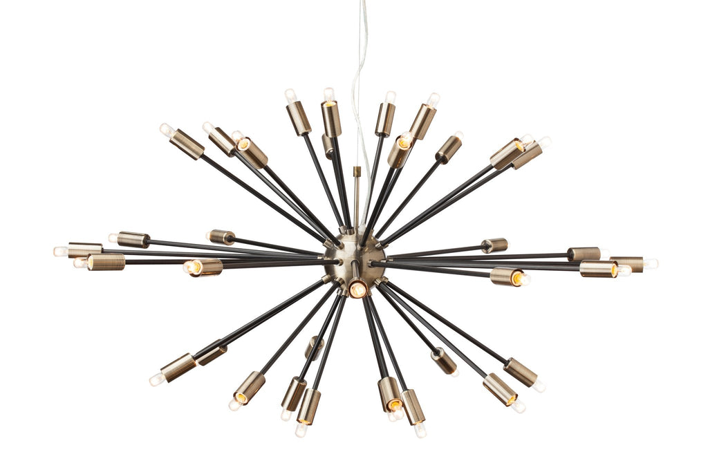 Vladimir Pendant Lighting - Antique Brass and Matte Black