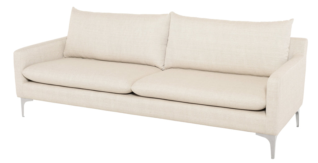 Anders Sofa - Sand with Brushed Stainless Legs