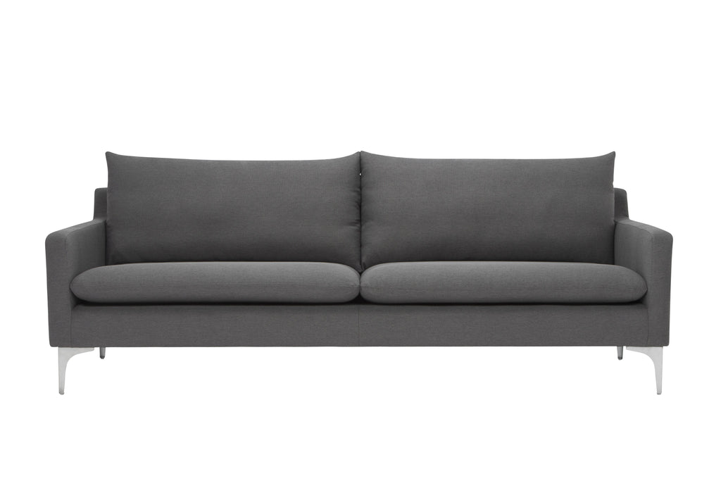 Anders Sofa - Slate Grey with Brushed Stainless Legs