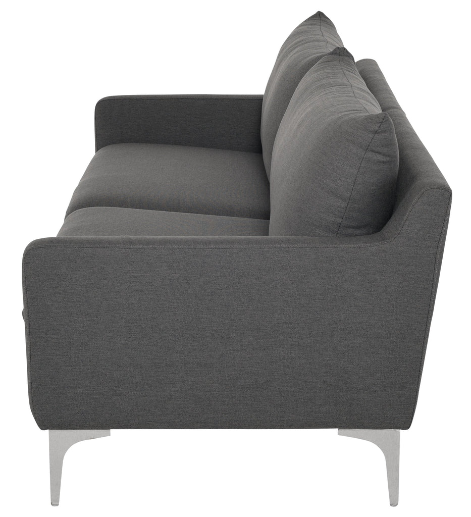 Anders Sofa - Slate Grey with Brushed Stainless Legs