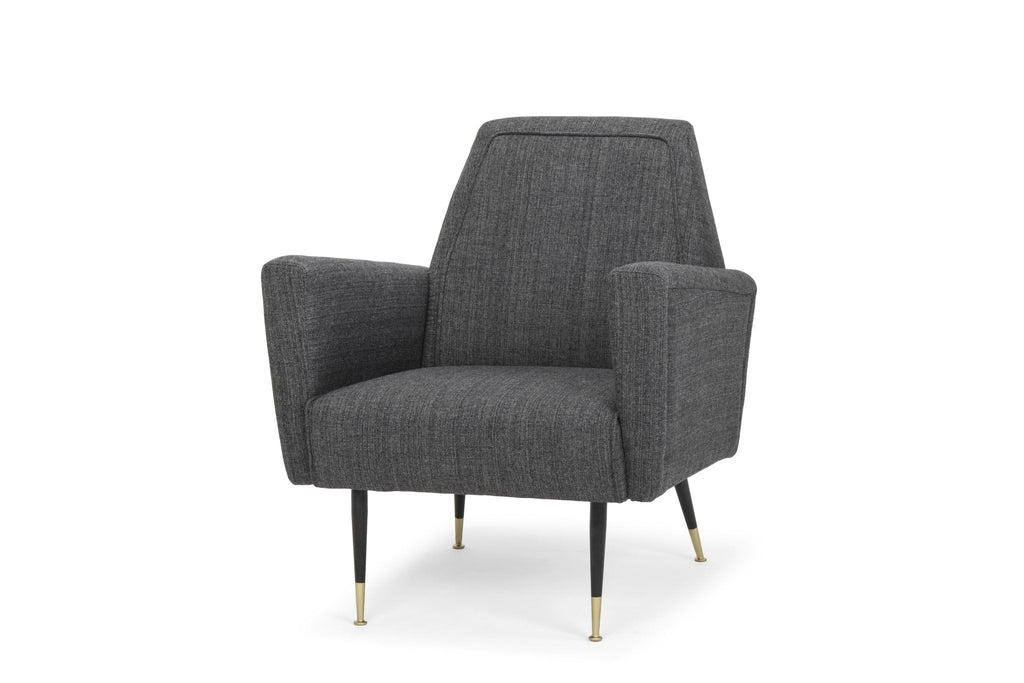 Victor Occasional Chair - Dark Grey Tweed