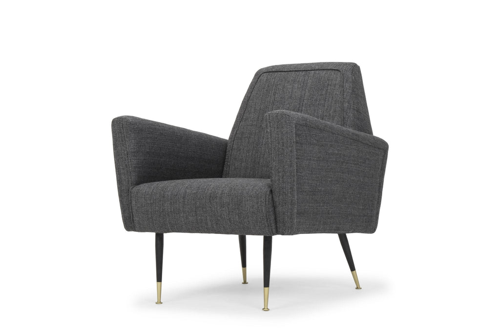 Victor Occasional Chair - Dark Grey Tweed