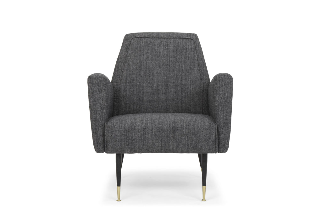 Victor Occasional Chair - Dark Grey Tweed