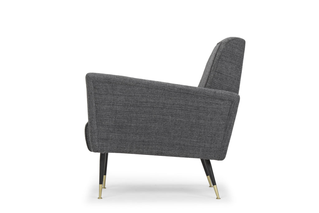 Victor Occasional Chair - Dark Grey Tweed