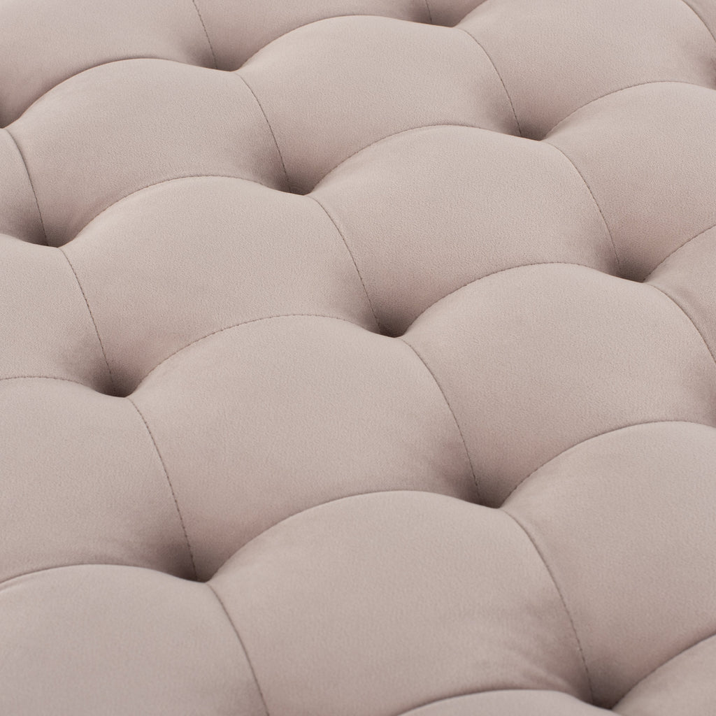 Tufty Square Ottoman - Blush