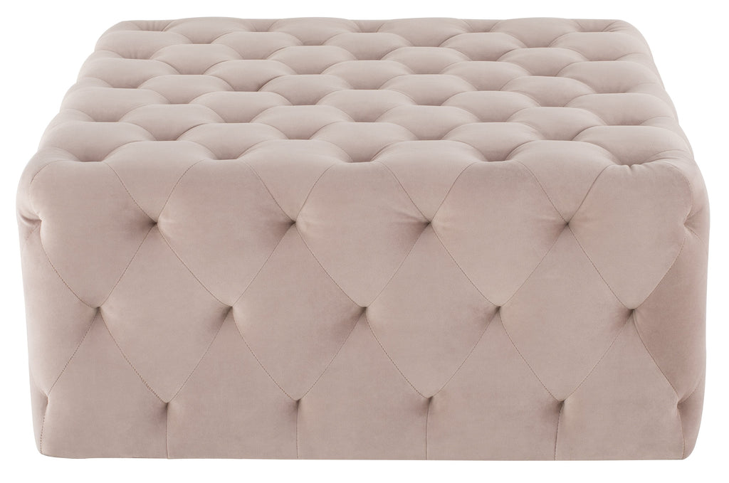 Tufty Square Ottoman - Blush