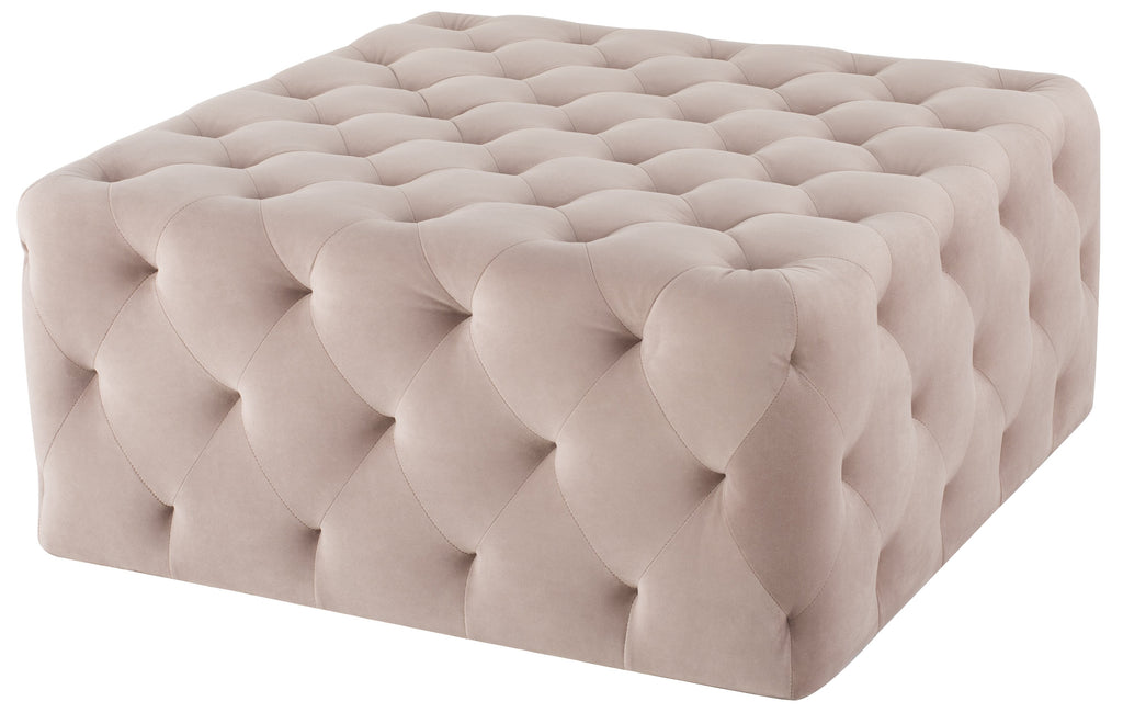 Tufty Square Ottoman - Blush