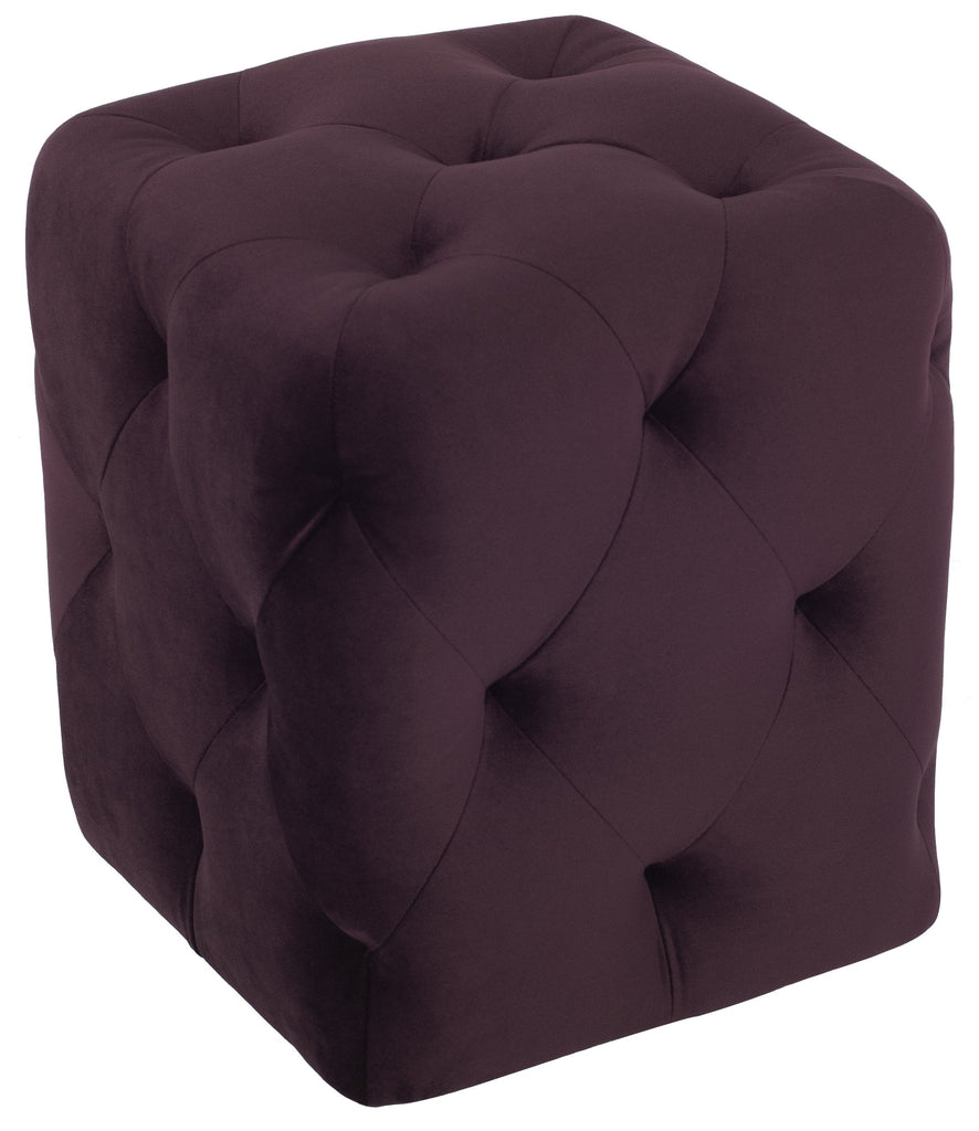 Tufty Ottoman - Mulberry, 15in