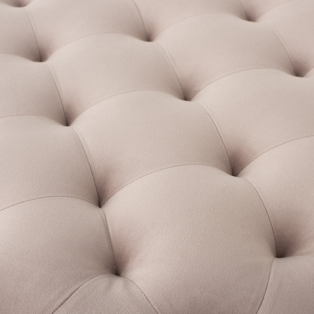 Tufty Round Ottoman - Blush