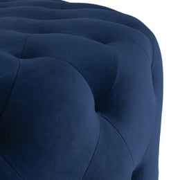 Tufty Round Ottoman - Petrol