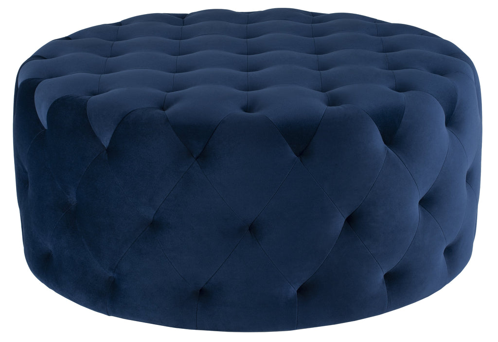 Tufty Round Ottoman - Petrol