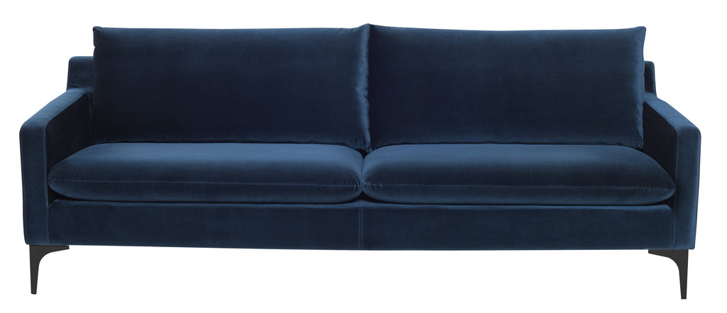 Anders Sofa - Midnight Blue with Matte Black Legs