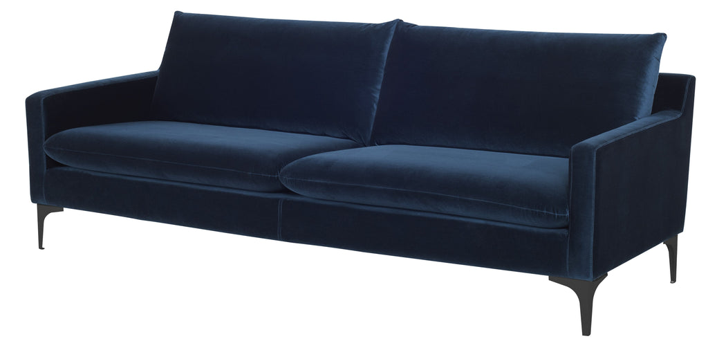 Anders Sofa - Midnight Blue with Matte Black Legs