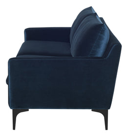 Anders Sofa - Midnight Blue with Matte Black Legs