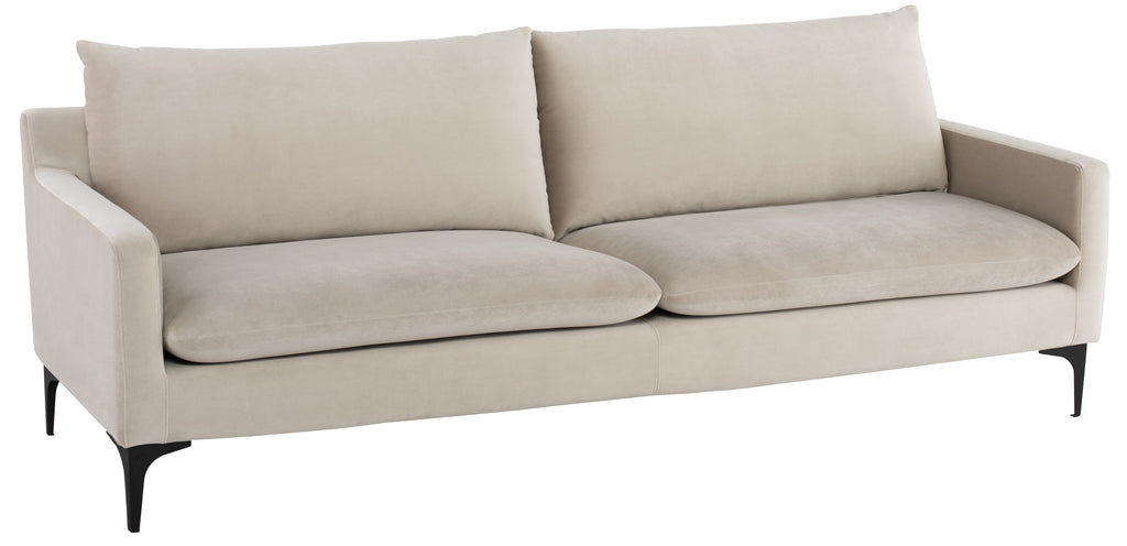 Anders Sofa - Nude with Matte Black Legs