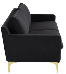 Anders Sofa - Black with Brushed Gold Legs