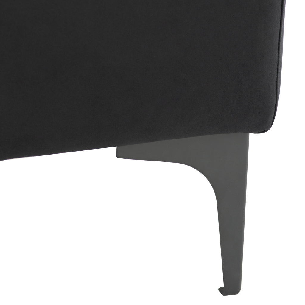 Anders Sofa - Black with Matte Black Legs