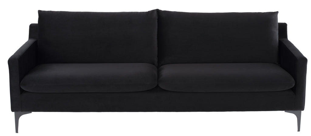 Anders Sofa - Black with Matte Black Legs