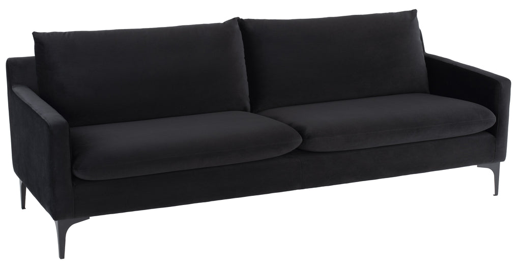 Anders Sofa - Black with Matte Black Legs