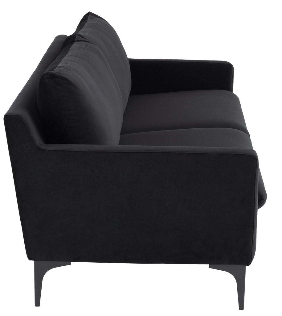 Anders Sofa - Black with Matte Black Legs