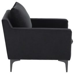 Anders Lounge Chair - Black with Matte Black Legs
