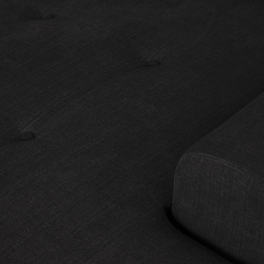 Colyn Sectional Sofa - Coal with Matte Black Steel Legs