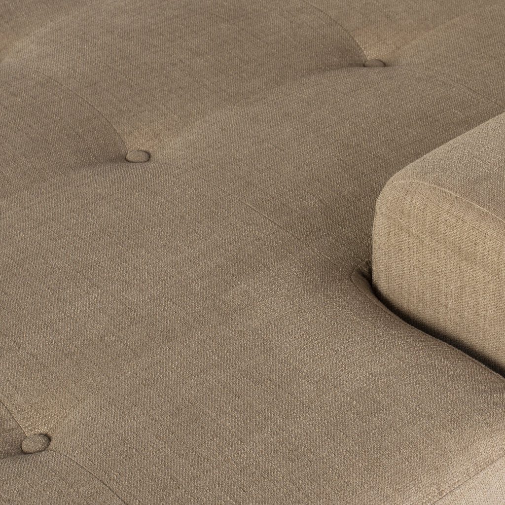 Colyn Sectional Sofa - Burlap with Matte Black Legs