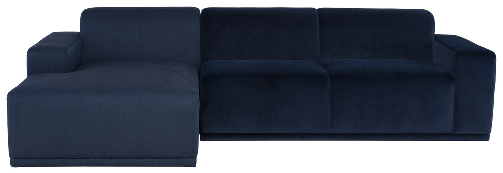 Leo Sectional Sofa - Dusk with Dusk Velour, Left