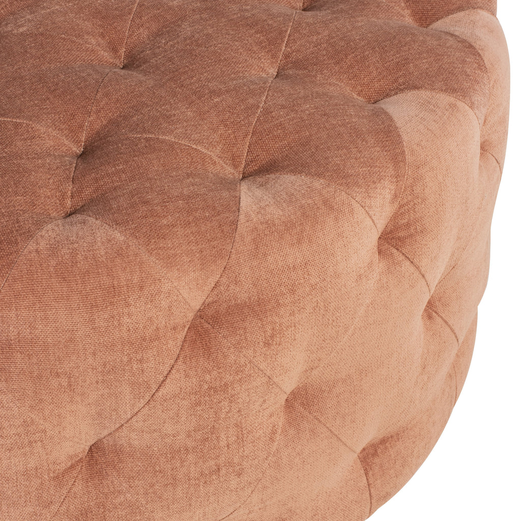 Tufty Round Ottoman - Nectarine