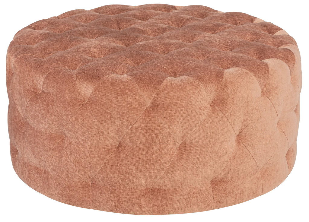 Tufty Round Ottoman - Nectarine