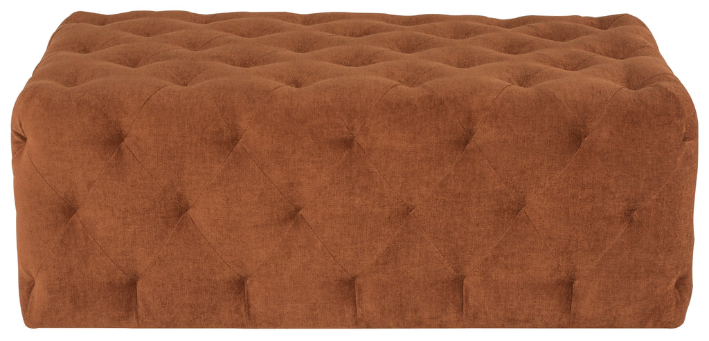 Tufty Ottoman - Terracotta, 45.8in